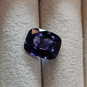 RARE GIA Certified Violet 2.90ct. Cushion Cut Sapphire